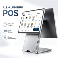 Système de point de vente Android moderne avec écran tactile de 15,6 pouces en alliage d'aluminium, caisse enregistreuse pour les petites entreprises, les magasins de vêtements, les épiceries