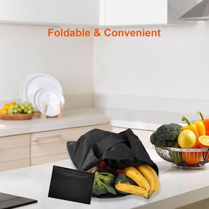 Bolsa de Compras de Poliéster de Gran Capacidad Personalizada de Fábrica, Bolsa de Supermercado Reutilizable de Color Personalizado, Estilo Plegable Lavable - Product Image 4