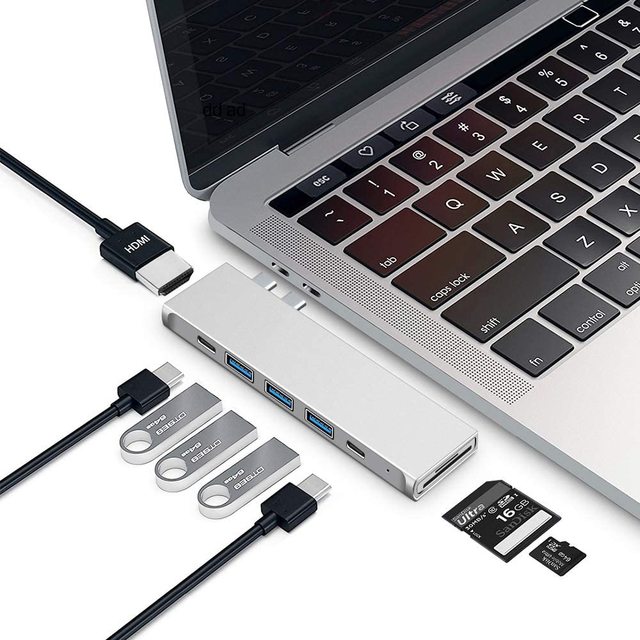 PD Charging Thunderbolt 4 Docking Station Laptop Type C 3 0 Usb Hub 8 in 1 for Macbook With TF/SD HD HDTV 60Hz