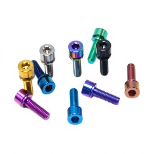 Vis à tête plate en titane M5*16-18mm anodisée de grade 10 pour guidon de vélo - Product Image 2