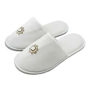 Hotel Slippers with logo Velour Slippers Guest Spa