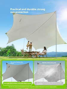 New Six-Piece Silver <b>Canopy</b> Outdoor Camping <b>Tent</b> With Rainproof Table and Chair Vinyl <b>Canopy</b> <b>Tent</b> Tarp Collection QF0014839 Outd - Product Image 4