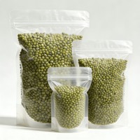 Sachet Doypack Premium Personnalisé Transparent Imprimé Qualité Alimentaire Refermable Haute Barrière pour l'Emballage des Haricots Mungo