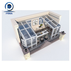Prima ombre de haute qualité design simple moderne extérieur jardin résistant au soleil étanche à la pluie en alliage d'aluminium et salle de soleil en verre - Product Image 5