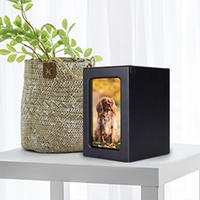 Urna Funeraria para Cenizas de Mascotas, Hecha a Mano con Madera de Pino, Personalizada con Foto, Recuerdo Conmemorativo, Artículos Funerarios para Animales