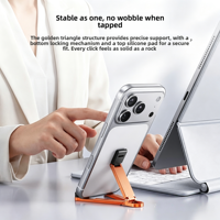 Support de téléphone portable pliable en aluminium, support ergonomique en métal pour tablette, idéal pour les voyages, la maison, le lit, le tapis roulant et le bureau