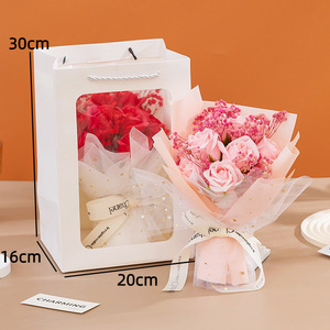 Nueva gran oferta <span class=keywords><strong>6</strong></span> rosas secas Babybreath Bouquet Girl Friend regalo de San Valentín jabón ramo/regalos del Día de la madre - Product Image 2