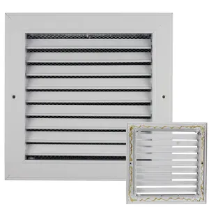 Calandre en acier inoxydable de haute qualité, grilles pour salle de bains en arabie saoudite, type fixe, ouvertures de porte en métal pour système hvac