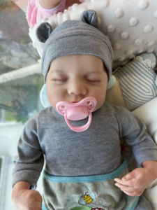 Realistische 17 Zoll Levi Reborn Baby puppen Lebensechte Silikon Neugeborene Weiche und bequeme schlafende Jungen Mädchen Bebé Reborn Real Life - Product Image 4