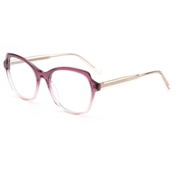 Montures optiques FDB3002 pour femmes, classiques, solides, à monture complète, transparentes, colorées, irrégulières, fines, faites à la main en acétate, pour un usage quotidien