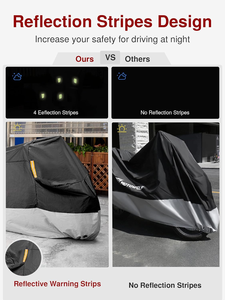 Housse de <span class=keywords><strong>moto</strong></span> imperméable Oxford 210D de qualité supérieure avec protection UV, housse de scooter extérieure de grande taille - Product Image 6