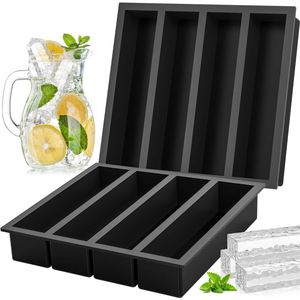 Moule à glaçons en silicone de qualité alimentaire, 4 compartiments longs, facile à démouler, nouvelle arrivée - Product Image 5