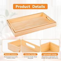 Boîte à gâteau en bois brut, faite à la main, personnalisable, imprimée UV, pour le petit-déjeuner, la décoration de la maison Montessori pour enfants
