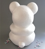Cadeau romantique pour la Saint-Valentin, ours en mousse de 35 cm, ours en polystyrène blanc, décoration de fête de mariage DIY
