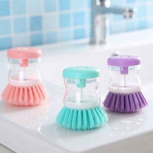 Brosse à vaisselle manuelle avec manche en plastique et poils en nylon, grande taille, ensemble d'outils de nettoyage pour l'utilisation avec du savon - Product Image 2