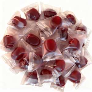 ลูกอมเยลลี่ผลไม้ 3 มิติ รสองุ่นสีม่วง แบบลอก  บรรจุภัณฑ์แยกชิ้น  ผลิตในจีน <span class=keywords><strong>ราคา</strong></span>โรงงาน  ลด<span class=keywords><strong>ราคา</strong></span>พิเศษ - Product Image 1