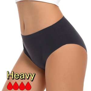 Braguitas Menstruales a Prueba de Fugas para Mujer, Flujo Abundante, 4 Capas, Alta Absorbencia, Ropa Interior Menstrual Sin Costuras, Tallas Grandes, Cómodas - Product Image 1