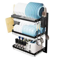 Kitchen Drain Rack Wire Dish Drying Rack Cutlery Dish Storage Rack  Multi-functional Double-layer Sto on Luulla