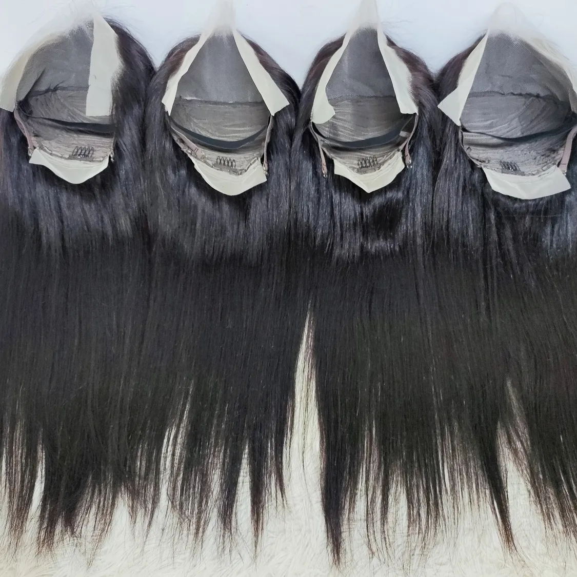 Letsfly सुपर सस्ते सीधे फीता ललाट 13*4 मानव बाल Wigs के साथ 7A रेमी बाल बंद होने Wigs 4pcs/बहुत कुछ थोक Hairwig