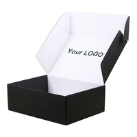 Cajas de cartón ecológicas con cierre plegable de lujo negro personalizado embalaje de regalo al por mayor envío caja de papel kraft con logotipo