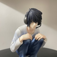 Figura de acción de PVC de Death Note con doble cabeza intercambiable en pose de sentadilla, modelo de anime, decoración de escritorio, regalo de cumpleaños