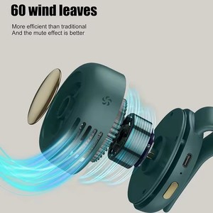 New Arrival Portable Bladeless <b>Mini</b> <b>Fan</b> Small Whirlwind <b>Fan</b> Custom Logo Wearable Silent 900mAh USB <b>Mini</b> <b>Fan</b> for Outdoor - Product Image 2