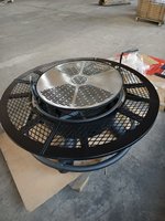 Poêle à bois et barbecue avec table de cuisson, foyer à thé et pique-flamme pour utilisation en cour, acier extérieur, moderne