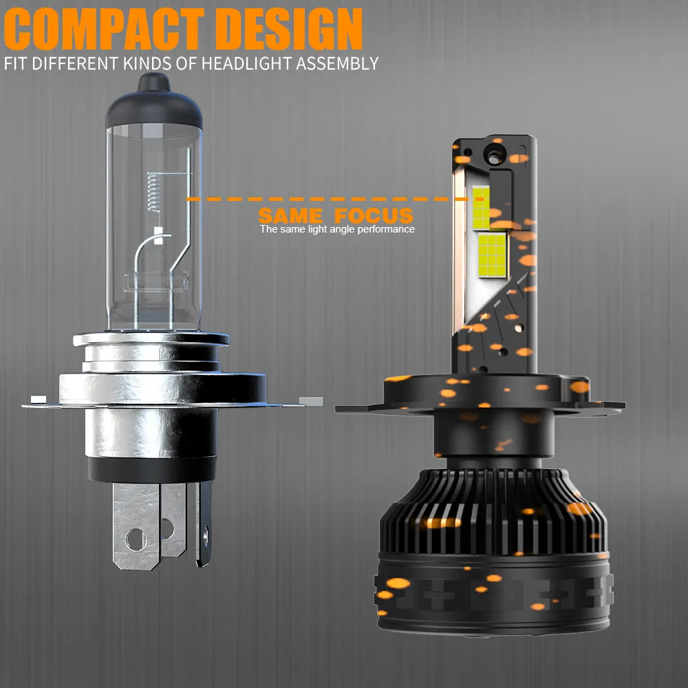 Oem nhà máy bốn ống đồng độc đáo thiết kế đầy màu sắc CANBUS 4575 chip 150 Wát 15000lumen H7 H11 9004 9005 9006 H4 Led Đèn Pha