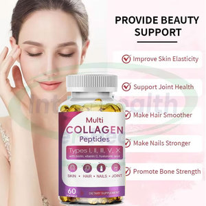 Kapsul Softgel Multi Kolagen Peptida Murni OEM, Kapsul <span class=keywords><strong>Soft</strong></span> <span class=keywords><strong>Gel</strong></span> Multi Kolagen dengan Biotin Vitamin C Mendukung Kesehatan Kulit, Rambut, dan Kuku - Product Image 2