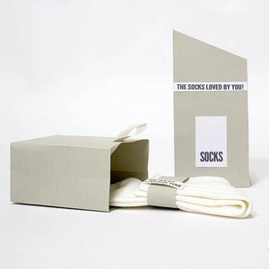 Boîtes rigides écologiques pour l'emballage de chaussettes, de chaussures et de vêtements, matériaux recyclés, taille personnalisée, gaufrage, marque Tonton - Product Image 1