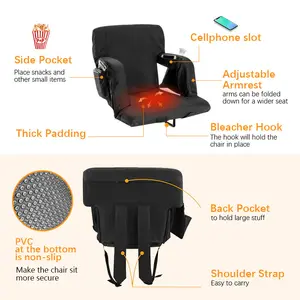 Wholesale Custom Color Adjustable Back Double Heated Stadium Seats Sports Stands Stadium Chairs