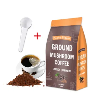 mushroom coffee private label cacao powder flavor arabica Instant Coffee powder With flavored coffee bean lions mane