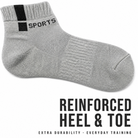 Chaussettes de sport professionnelles personnalisées en coton pour hommes, couleur unie, respirantes, coupe basse, avec coussinets de cheville, tricotées