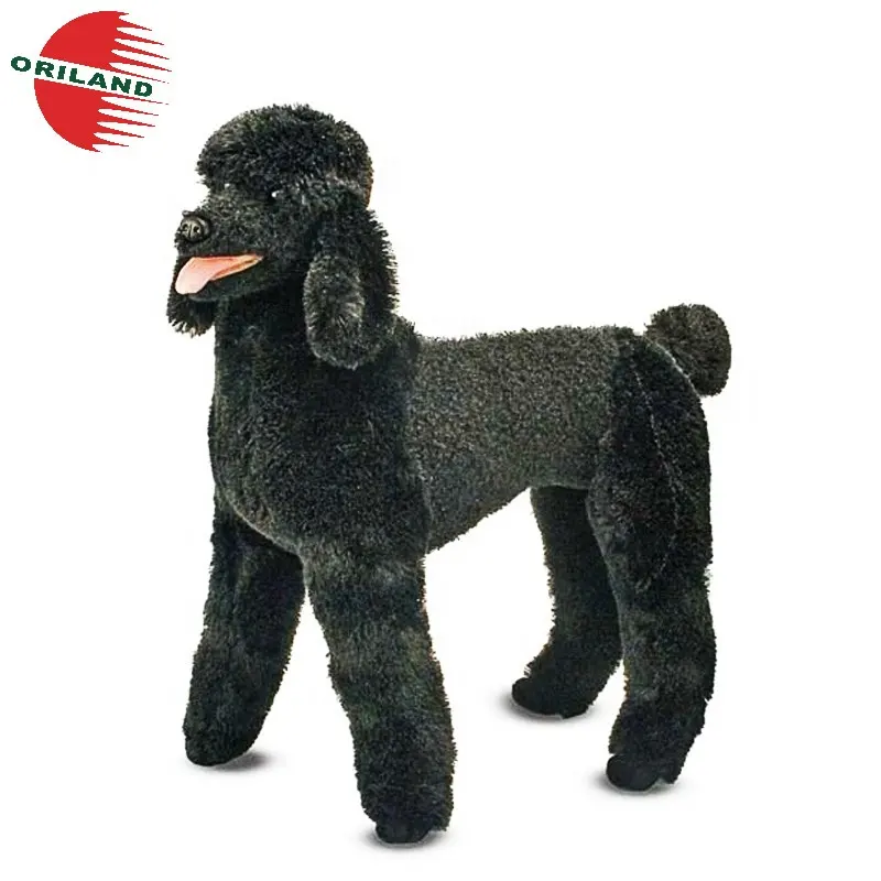 OEM Black Plush Poodle Dog Soft Stuffed Toy Doll Cheap Wholesale