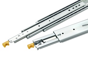 Rodamiento de bolas moderno y resistente de 76mm, rieles deslizantes de extensión completa de tres pliegues, uso de escaleras industriales, bloqueo de cajones de gabinete - Product Image 5