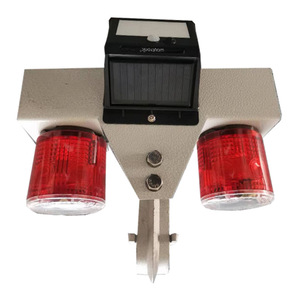 Feu de signalisation solaire à LED DL-S6213ZN, cadre en aluminium IP65, lumière d'avertissement rouge pour la sécurité routière - Product Image 5