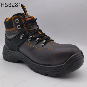 Scarpe Antinfortunistiche HY in Pelle di Qualità per Edilizia, Economiche con Puntale in Acciaio/Inserto per Suola, Stivali di Sicurezza Marroni HSB252 - Product Image 4