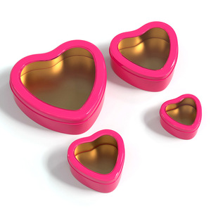 Scatola di Latta a Forma di Cuore con Piccola Finestra per Caramelle, Fragranze e Decorazioni, Confezione Regalo <span class=keywords><strong>in</strong></span> Metallo - Product Image 6