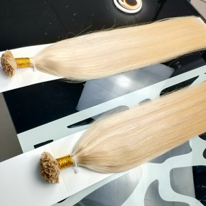 Extensiones de Cabello Humano 100% Remy con Punta de Queratina Italiana Dragonbeauty, Color Rubio, Doble Trama, Extensiones de Cabello con Punta en U, Venta al Por Mayor - Product Image 4