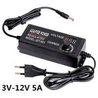Adjustable Power Supply AC Ke DC 3V 5V 6V 9V 12 V 15V 18V 24V 1A 2A 5A Power Supply Adaptor Universal 220V untuk 12 V Volt Adaptor