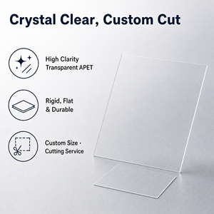 Feuille de plastique PET/APET givrée semi-transparente en gros pour emballage industriel, production de boîtes cadeaux, découpe et traitement sur mesure - Product Image 2