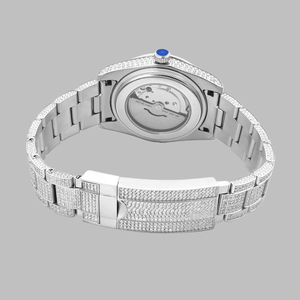 Reloj Deportivo Hip Hop con Incrustaciones de Diamantes, Movimiento Mecánico Automático ETA, Luminoso, con Alarma, Fase Lunar y Moissanita - Product Image 6