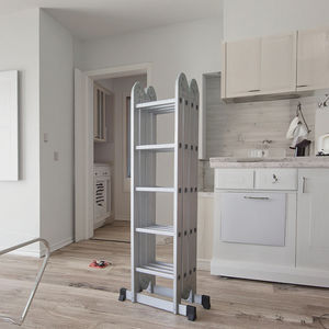 บันไดอลูมิเนียมพับได้อเนกประสงค์ขนาด4*5สำหรับใช้ในบ้านและในยิม - Product Image 5