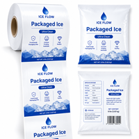 Film en rouleau LDPE PE pour sachets d'eau, qualité alimentaire, anti-poussière, 330 ml-1 L, impression de logo personnalisé, emballage pour eau minérale, soda, jus