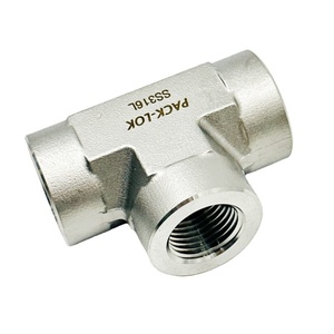 ข้อต่อทีหญิง SS316 คุณภาพสูง เกลียว NPT 1/8 แบบ 3 ทาง สำหรับระบบลมและไฮดรอลิกแรงดันสูง - Product Image 4