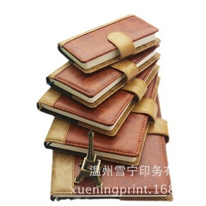 Carnet en cuir marron Xuening série 60 avec boucle, 124 pages, portable pour le bureau et les affaires - Product Image 2