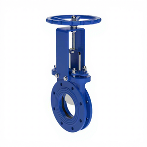 Válvula de cuchilla manual de doble abrazadera Pz73h-10c de acero inoxidable 304 para lodos, para uso industrial en alta temperatura, nueva y original. - Product Image 1