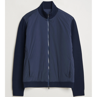 Veste classique VV OEM avec rembourrage en duvet mince pour hommes Pull souple avec fermeture éclair Veste légère et ajustée pour l'extérieur pour hommes
