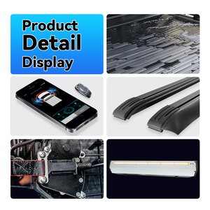 Cubierta de Caja de Camioneta Retráctil Manual de Aluminio YTPIONEER, Barra de Protección de Acero Inoxidable, Cubierta de Tonneau para <span class=keywords><strong>Ford</strong></span> F150 Raptor Business - Product Image 3