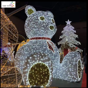 Décorations lumineuses de Noël en forme d'ours à LED pour les fêtes, le Nouvel An et les mariages - Product Image 1